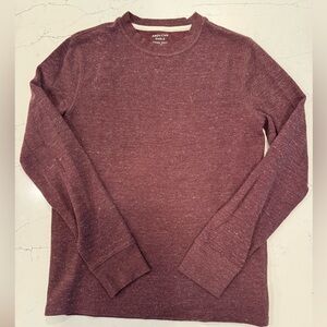 Mens American Eagle Super Soft, Purple Hue Marbled Henley, Size S, Standard Fit